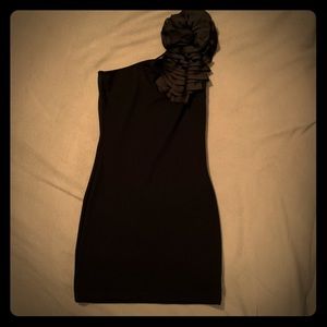 Black one shoulder dress
